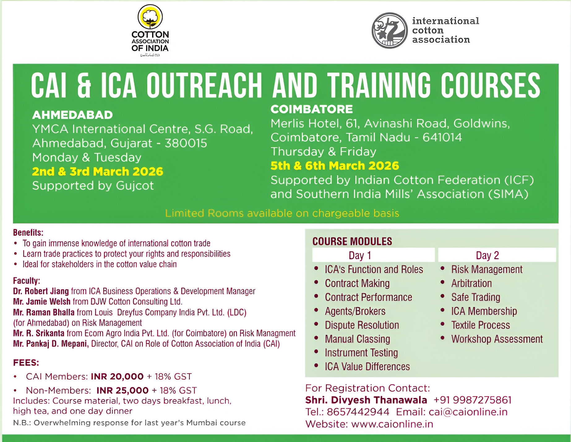 Ica cai training courses       .